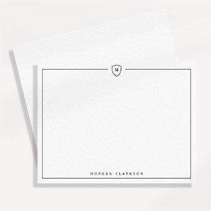 Carte de correspondance minimale élégante au monog