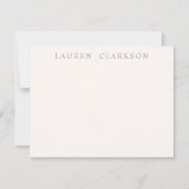 Carte de correspondance minimale faux letterpress (Devant)