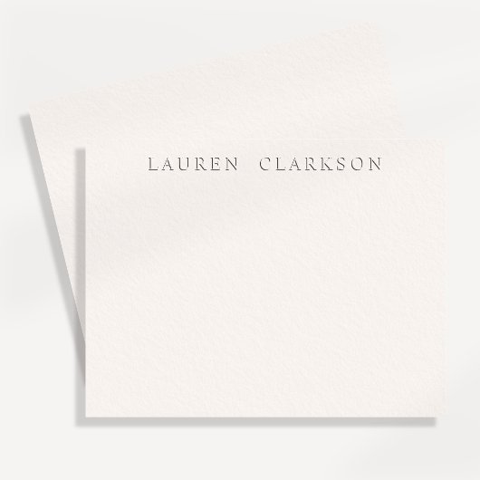 Carte de correspondance minimale faux letterpress