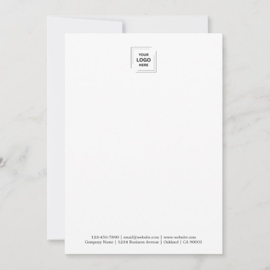 Carte de correspondance minimale verticale 5x7 pou (Devant)