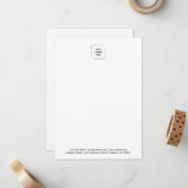 Carte de correspondance minimale verticale 5x7 pou (Devant/Arrière en situation)