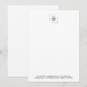 Carte de correspondance minimale verticale 5x7 pou (Devant / Derrière)