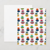 Carte De Correspondance Minimalisme Lumineux Moderne Du Milieu Du Siècle (Devant / Derrière)