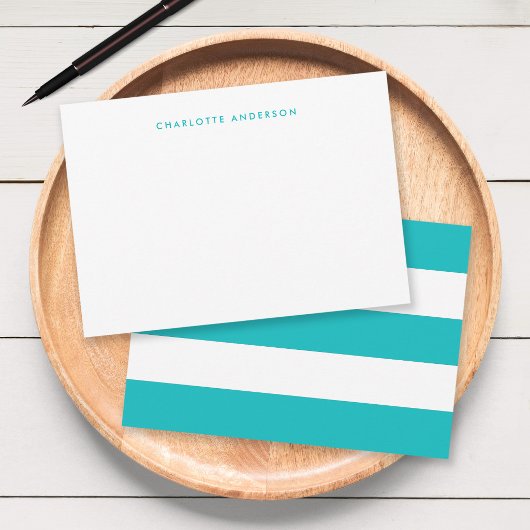 Carte De Correspondance Minimalisme Moderne - Rayures Blanches & Couleur P