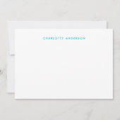 Carte De Correspondance Minimalisme Moderne - Rayures Blanches & Couleur P (Devant)