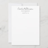 Carte De Correspondance Minimalist Modern Black Script Custom Business (Devant)