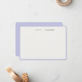 Carte De Correspondance Minimalist Periwinkle Personalized Script Rounded (Devant/Arrière en situation)