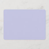 Carte De Correspondance Minimalist Periwinkle Personalized Script Rounded (Dos)