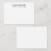 Carte De Correspondance Minimalist Professional Modern Plain Name Title (Devant / Derrière)