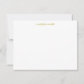 Carte De Correspondance Minimalist Script Yellow Stripe Personalized Name (Devant)