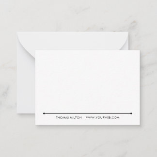 Carte De Correspondance Minimaliste Blanc Typographie Noire Professionnel
