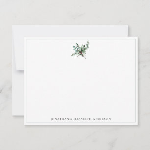 Carte De Correspondance Minimaliste Festif Noël Foliage