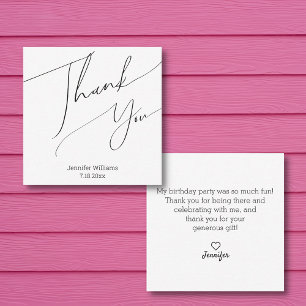 Carte De Correspondance minimaliste moderne merci heureux anniversaire