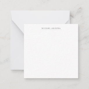 Carte De Correspondance Minimaliste Moderne Noir & Blanc Uni
