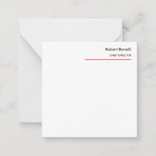 Carte De Correspondance Minimaliste Rouge clair blanc blanc moderne Taille