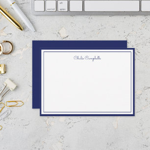 Carte De Correspondance Minuit Bleu, 2 Frontières, signature