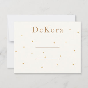 Carte De Correspondance Minuscule Gold Stars Clip Barrette Display Card