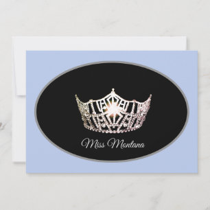 Carte De Correspondance Miss America Flat Note Carte-Argent Couronne/Bébé