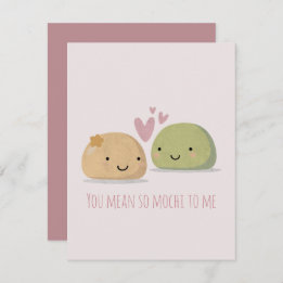 Carte De Correspondance Mochi mignon pour la Saint-Valentin
