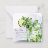 Carte De Correspondance Mocktail Moscow Mule & Virgin Mojito Party Favoris (Dos)