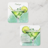 Carte De Correspondance Mocktail Recette Vierge Margarita Parti Favoriser (Devant / Derrière)