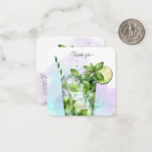 Carte De Correspondance Mocktail Recette Vierge Mojito Party Favoriser (Devant/Arrière en situation)