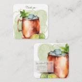 Carte De Correspondance Mocktail Recette Vierge Moscou Mule Party Favorise (Devant / Derrière)