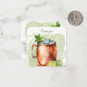 Carte De Correspondance Mocktail Recette Vierge Moscou Mule Party Favorise (Devant/Arrière en situation)