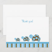 Carte De Correspondance Mod Turtles (Bleu) Flat Merci notes (Devant / Derrière)