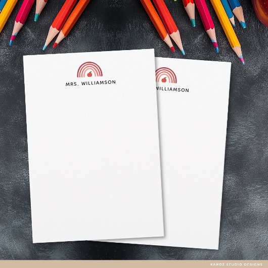 Carte De Correspondance Modern A Note From Teacher Name Note