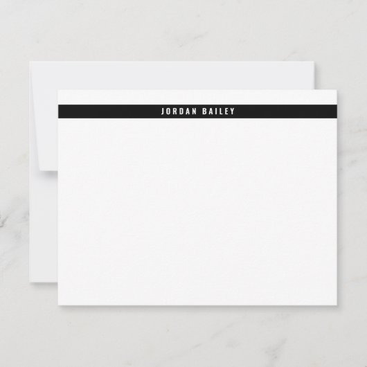 Carte De Correspondance Modern Black Band Professional Technical (Devant)