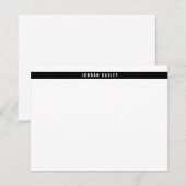 Carte De Correspondance Modern Black Band Professional Technical (Devant / Derrière)