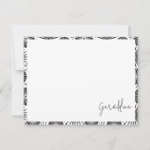 Carte De Correspondance Modern black white geometric starburst Name  (Devant)