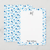 Carte De Correspondance Modern Blush and Navy Blue (Devant / Derrière)