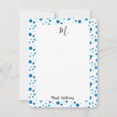 Carte De Correspondance Modern Blush and Navy Blue (Devant)