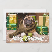 Carte De Correspondance Modern Bokeh Joyeux Noël Photo (Devant)