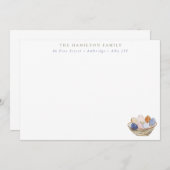 Carte De Correspondance Modern Easter Eggs Family (Devant / Derrière)