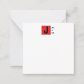 Carte De Correspondance Modern Elegant Plain Professional Name Monogram (Devant)