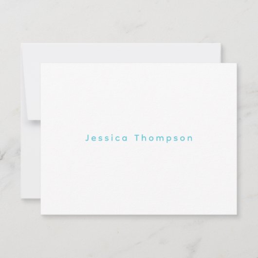 Carte De Correspondance Modern Elegant Plain Simple Professional Name (Devant)