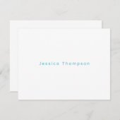 Carte De Correspondance Modern Elegant Plain Simple Professional Name (Devant / Derrière)