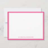 Carte De Correspondance Modern Hot Pink Two Border Name Personalized (Devant)