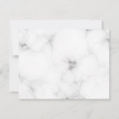Carte De Correspondance Modern Marble Gold Girly Script Monogram (Dos)