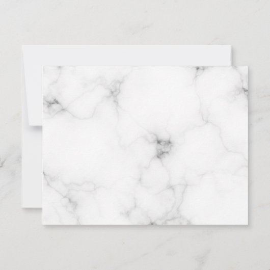 Carte De Correspondance Modern Marble Gold Girly Script Monogram (Dos)
