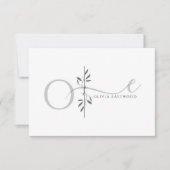 Carte De Correspondance Modern Minimalist Botanical Monogram  (Devant)