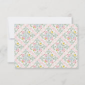 Carte De Correspondance Modern Simple Floral Name Flat Note Card (Dos)