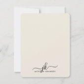 Carte De Correspondance Modern Stylish Geometric Lines Elegant Monogram (Devant)