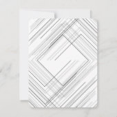 Carte De Correspondance Modern Stylish Geometric Lines Monogram Stationery (Dos)
