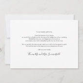 Carte De Correspondance Moderne 3 Photos Mariage Merci (Dos)