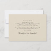 Carte De Correspondance Moderne 3 Photos Mariage Merci (Dos)