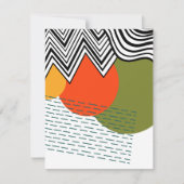 Carte De Correspondance Moderne Abstraite du milieu du siècle (Devant)